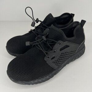 SUADEX Indestructible Steel Toe Work Shoes Mens Size 9.5 Black Mesh Shoes EU 43